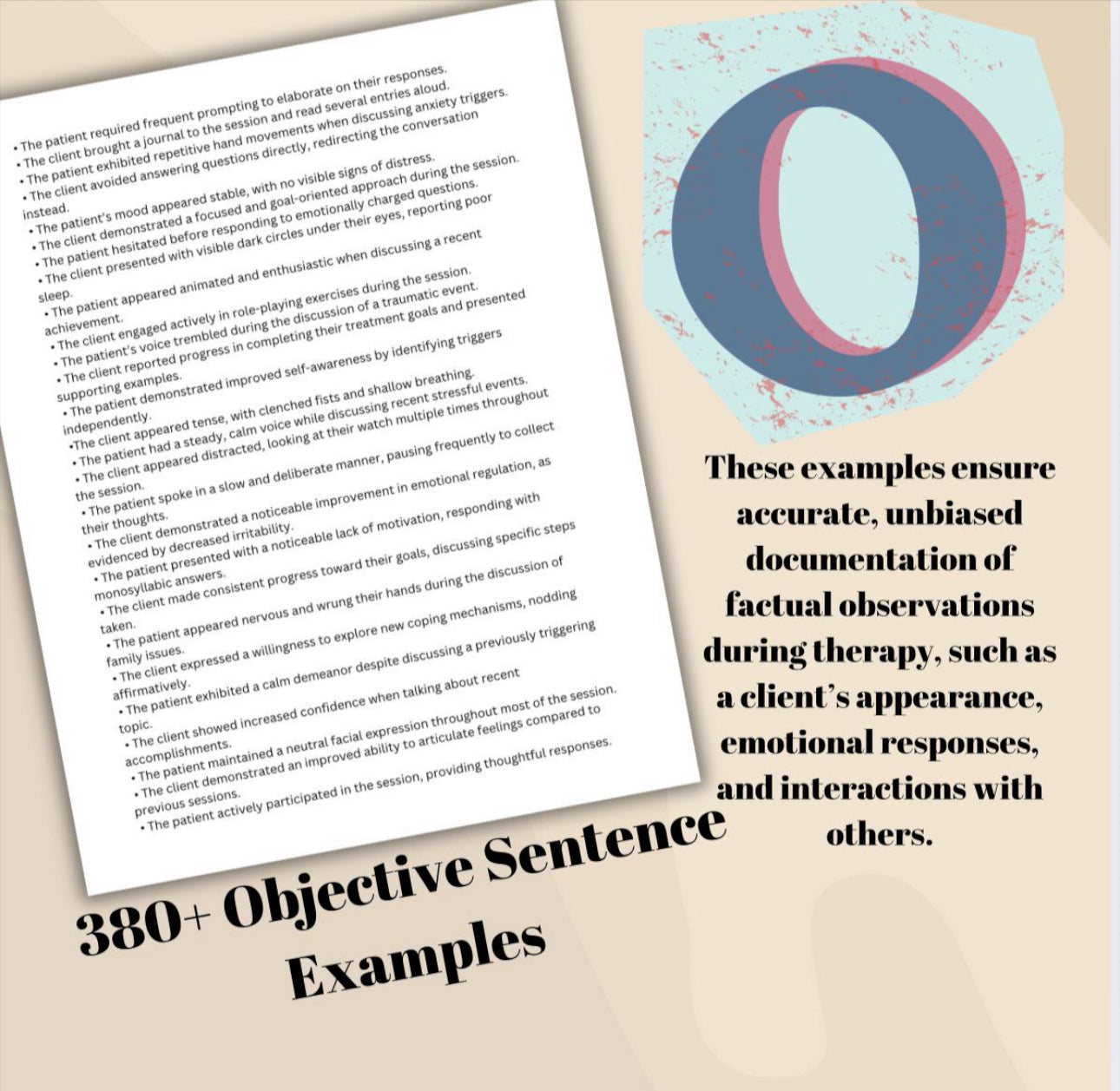 SOAP Notes Sentence Examples for Therapy Notes Progess Notes Assistant