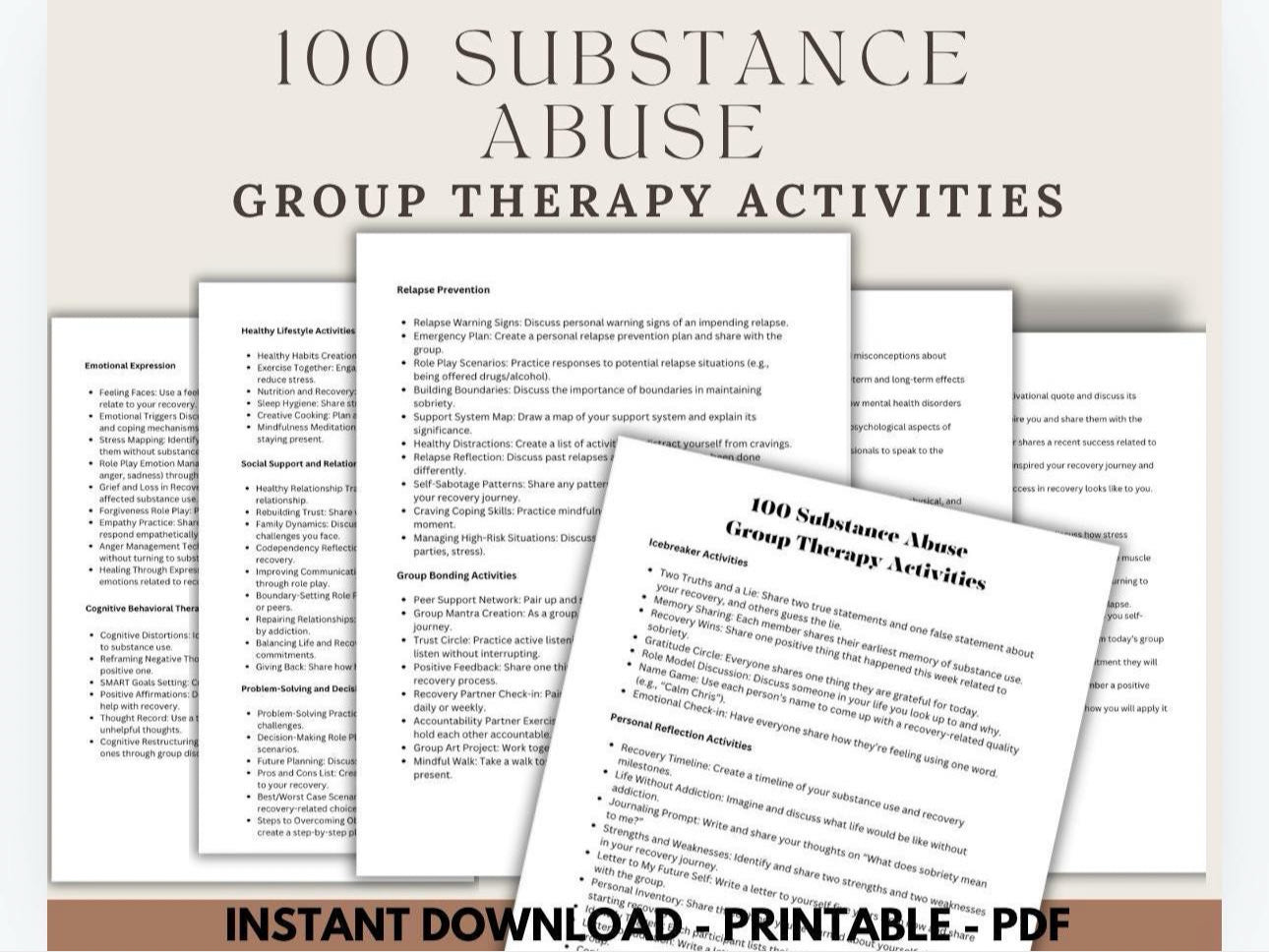 Substance Abuse Group Activities Group Therapy Support Emotional Check In Recovery Session