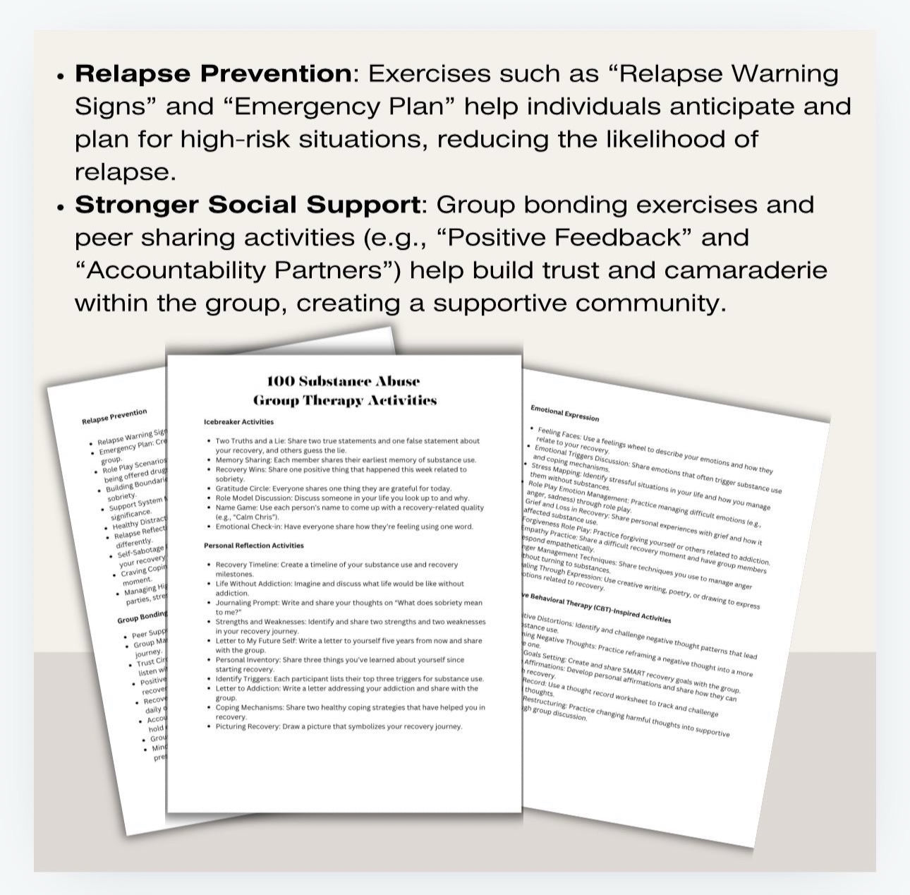 Substance Abuse Group Activities Group Therapy Support Emotional Check In Recovery Session