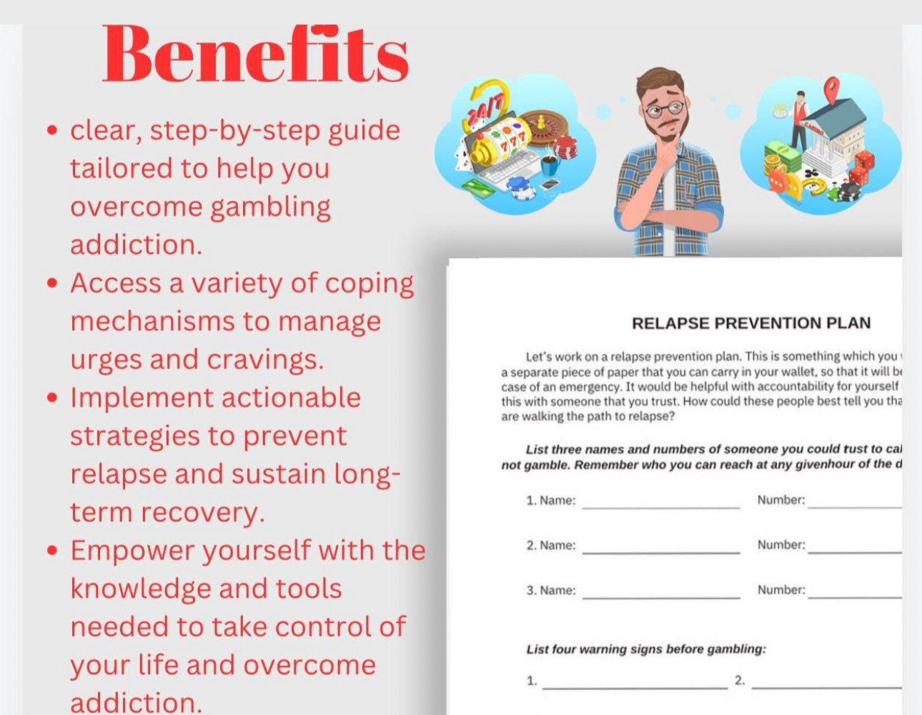 Overcoming Gambling Addiction Recovery Workbook Therapy Toolbox