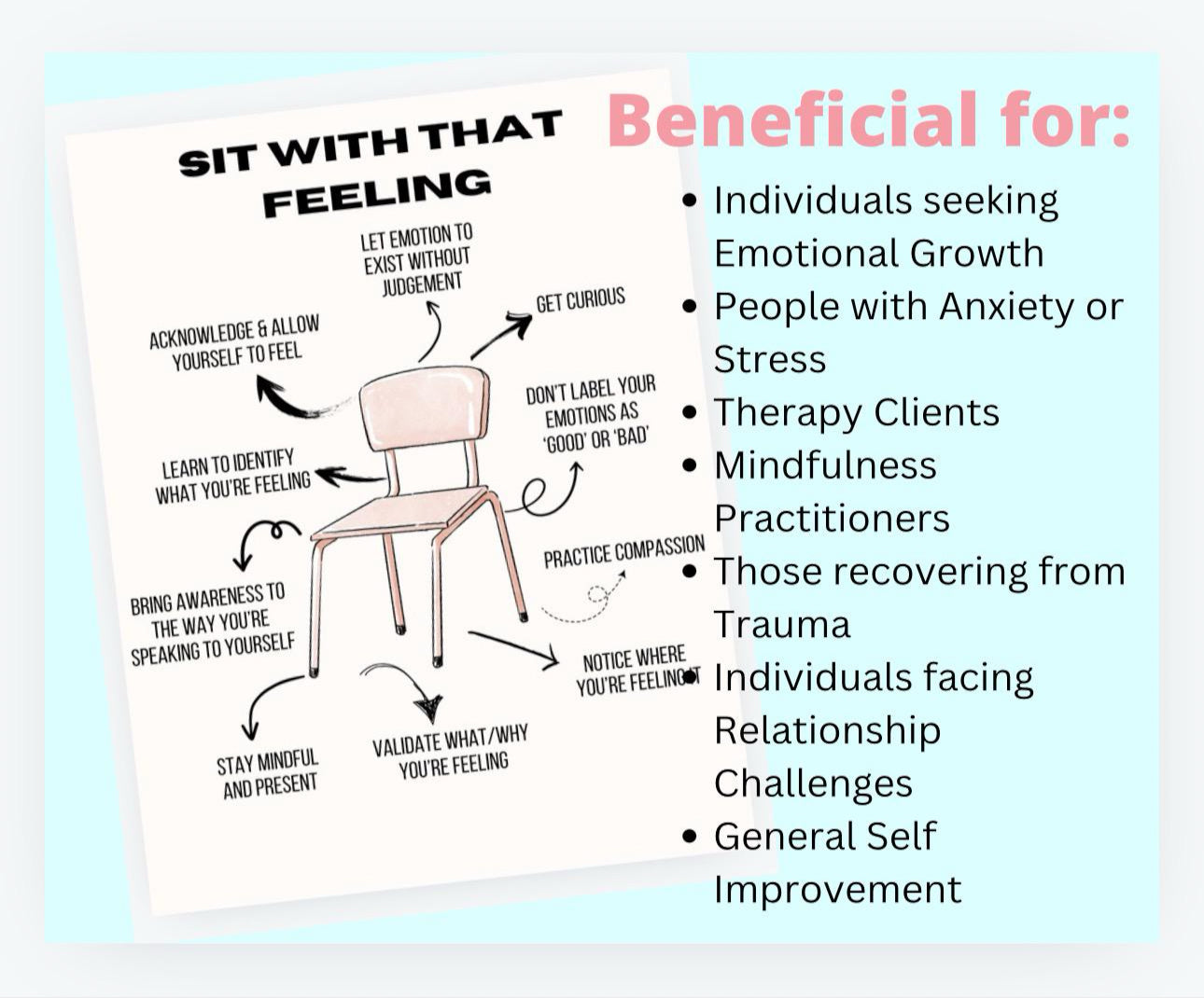 Sitting with Our Emotions Feelings Bundle Toolkit Emotions Self Awareness Therapy Digital Download PDF