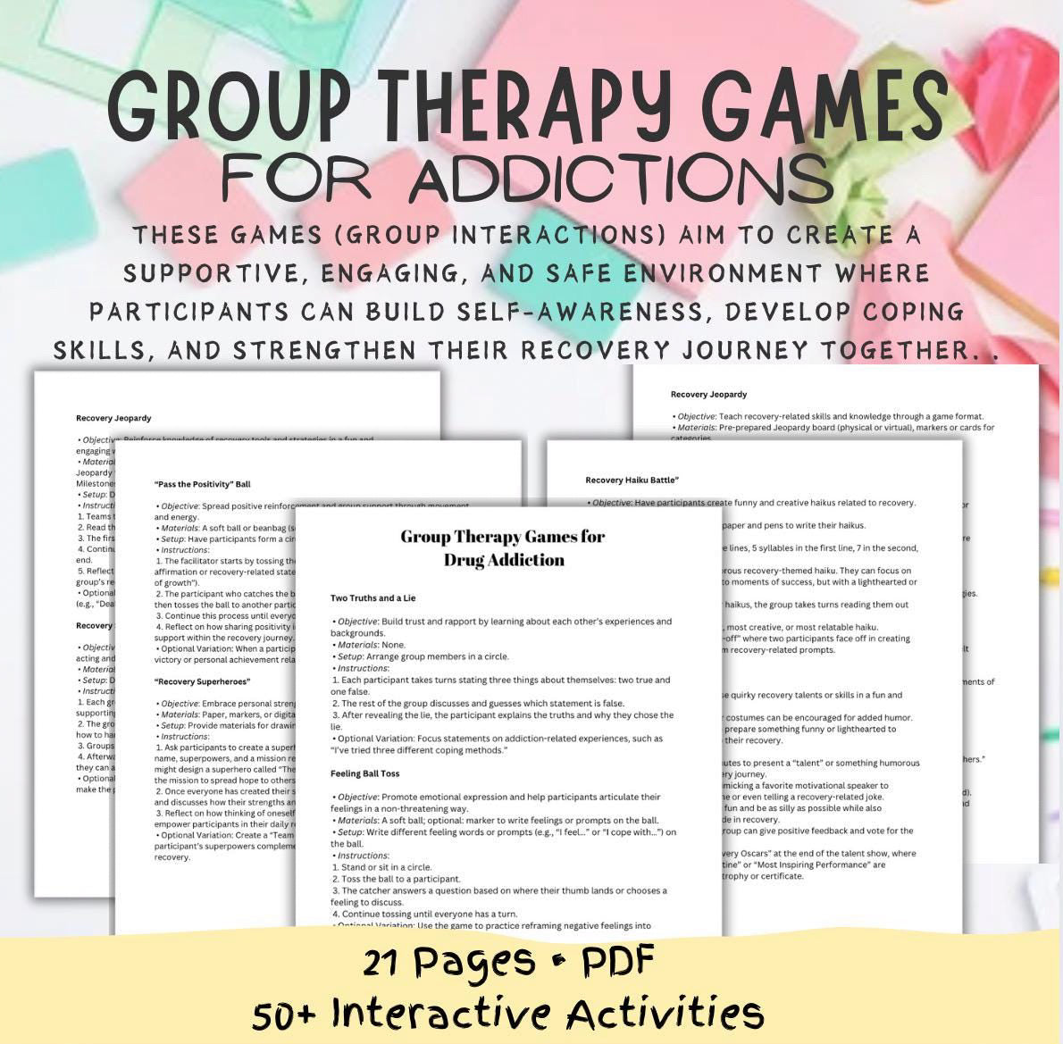 Group Therapy Games for Addiction Recovery: Activities that Support Patients Substance Abuse