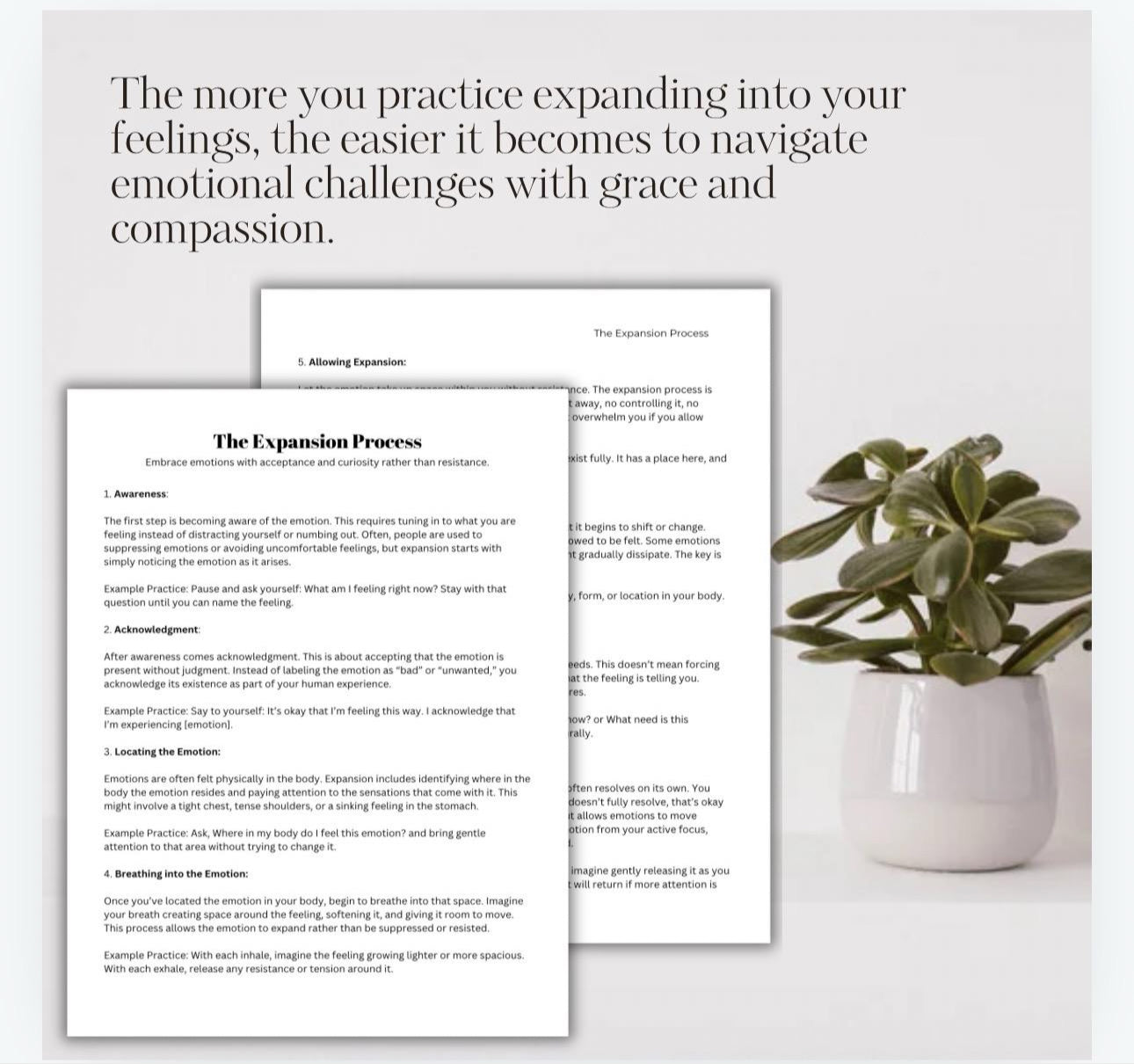 Sitting with Our Emotions Feelings Bundle Toolkit Emotions Self Awareness Therapy Digital Download PDF
