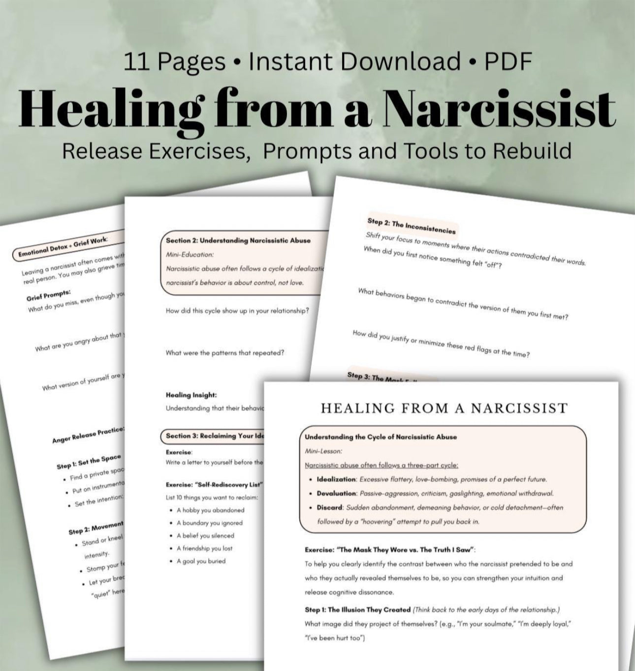 Healing from a Narcissist: A Guided Workbook for Reclaiming Your Self