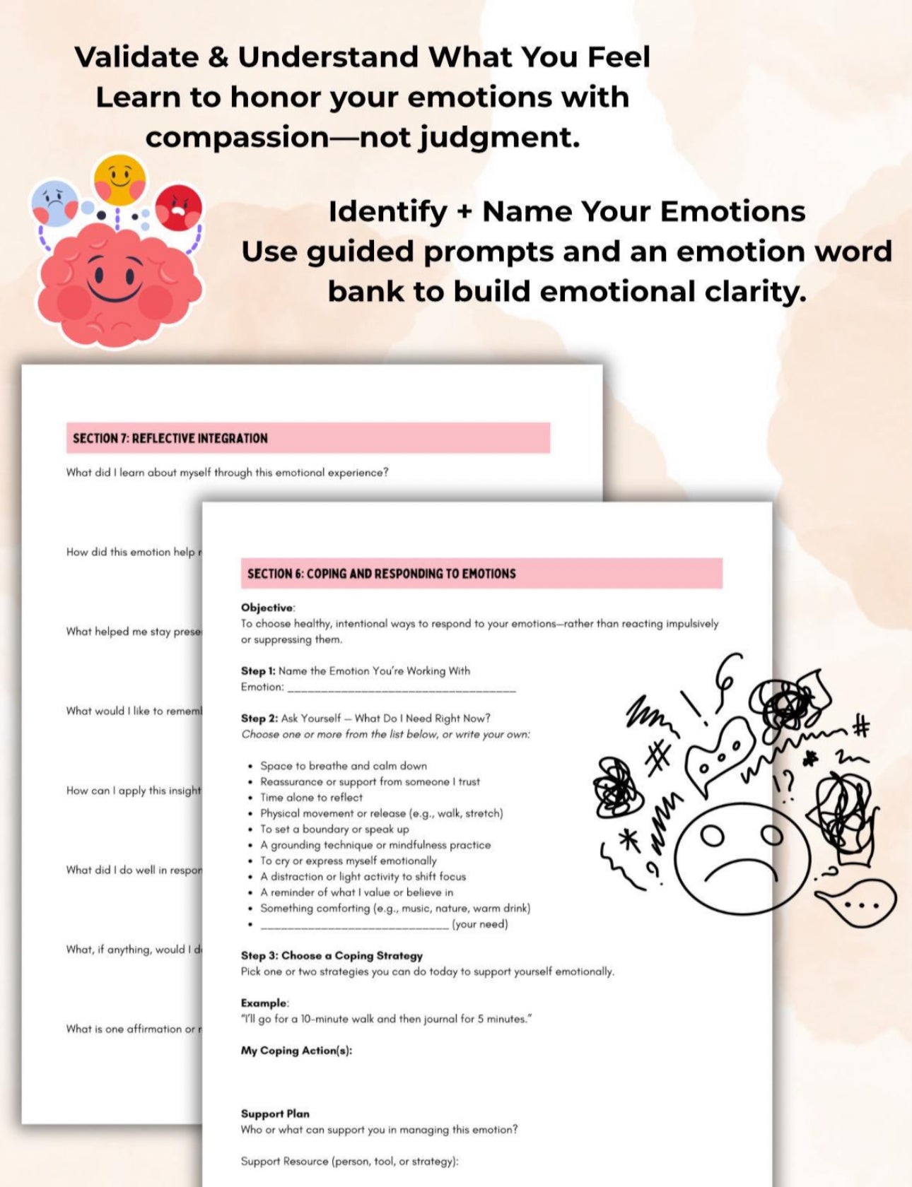 Feelings and Emotions Worksheets Emotional Awareness & Processing Workbook