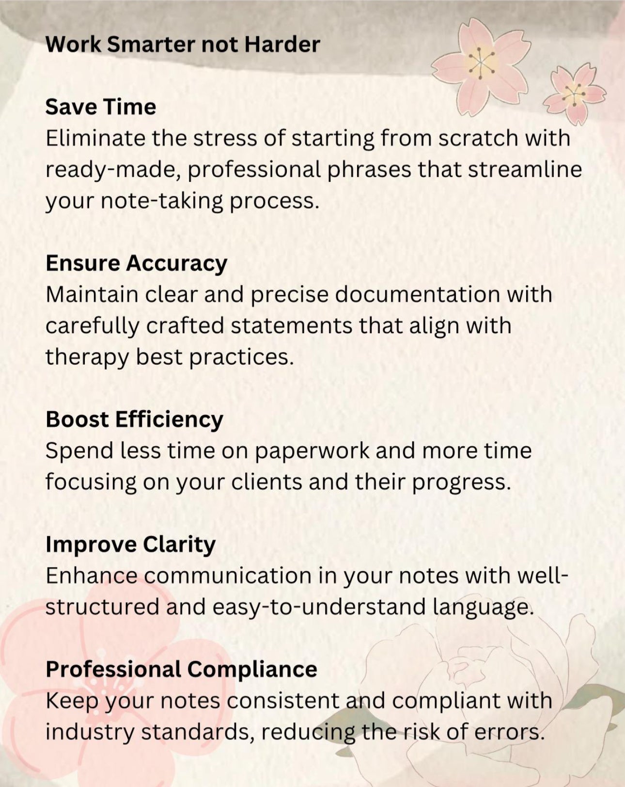 Therapy Progress Notes Clinical Phrases Therapy Statements Report Tool Therapeutic Notes