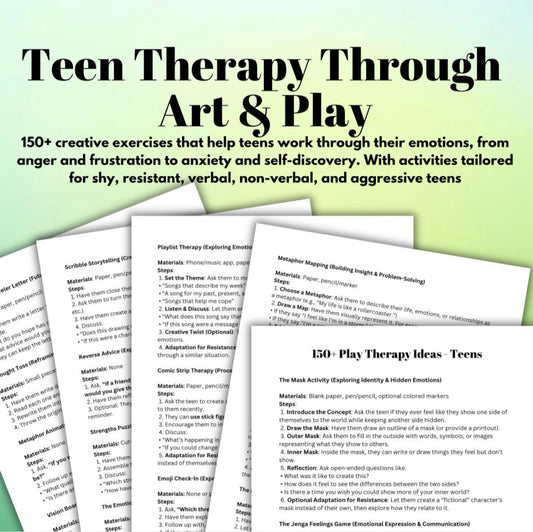 Teen Therapy Art and Play Therapy: Session Planning Creative Therapeutic Exercises