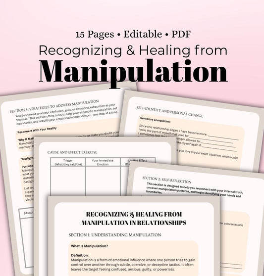 Manipulation in Relationships Worksheets