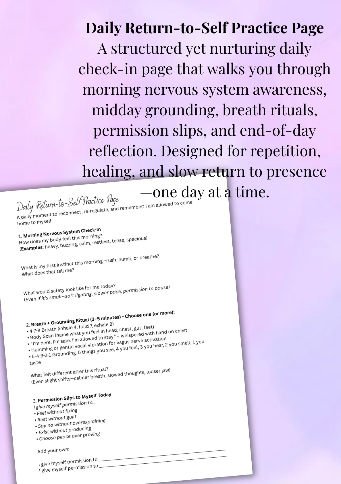 Nervous System Rest Worksbook