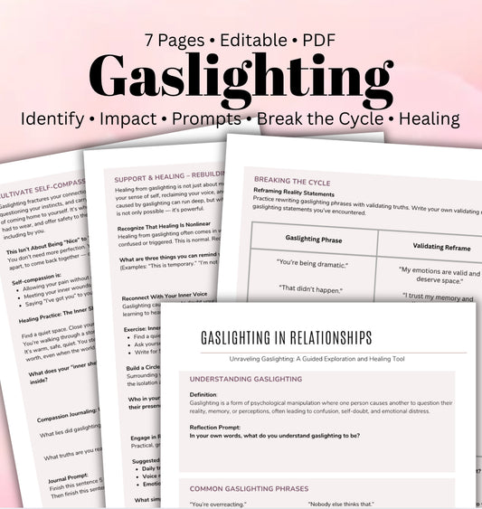 Gaslighting Worksheets