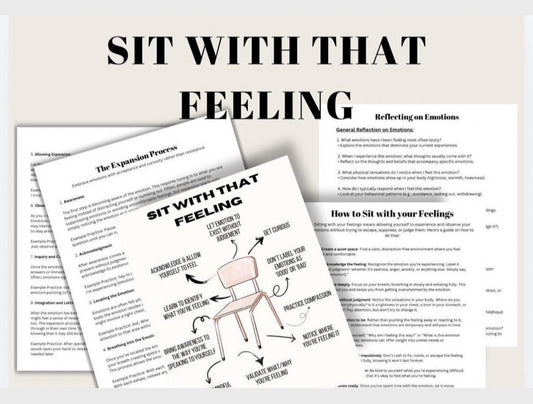 Sitting with Our Emotions Feelings Bundle Toolkit Emotions Self Awareness Therapy Digital Download PDF
