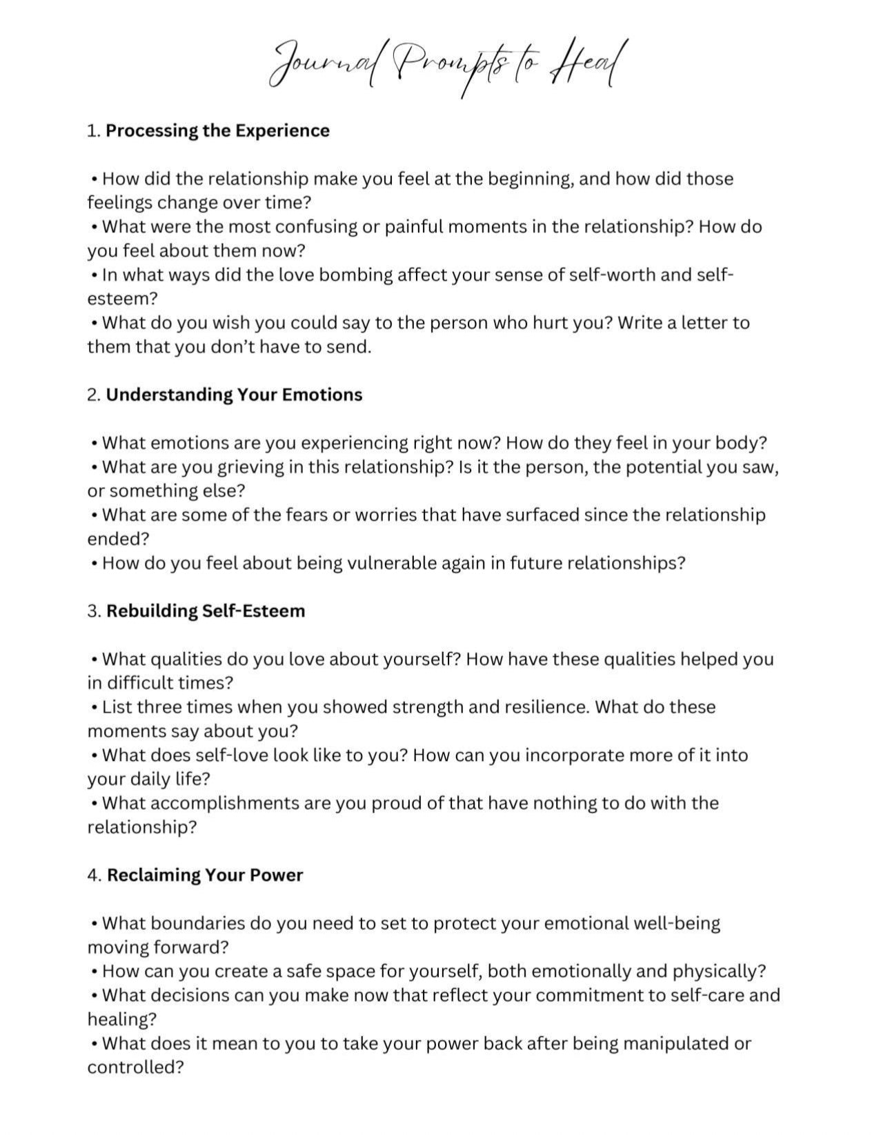 Love Bombing Relationship Toxic Love Worksheets PDF Emotional Regulation Tools  Abuse Recovery Emotional Abuse