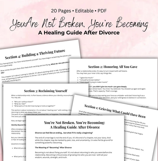 You Are Not Broken Divorce Healing Workbook Emotional Recovery Reclaiming Self