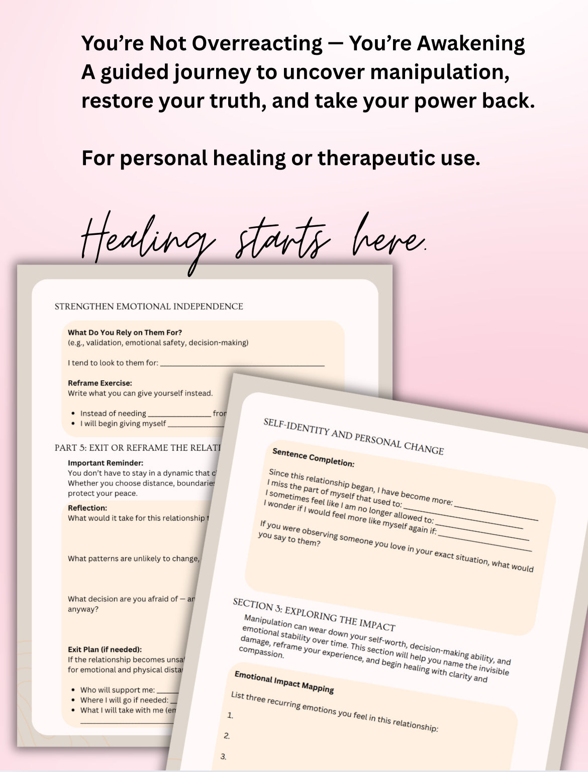 Manipulation in Relationships Worksheets