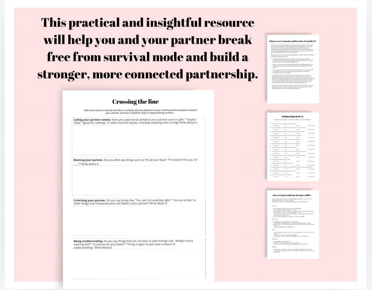 Relationship Survival Mode Workbook  Coping, Boundaries & Healing Emotional Regulation Relationship Burnout