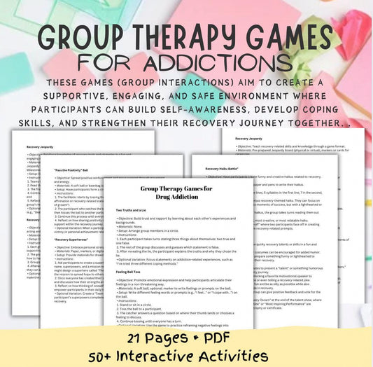 Group Therapy Games for Addiction Recovery: Activities that Support Patients Substance Abuse