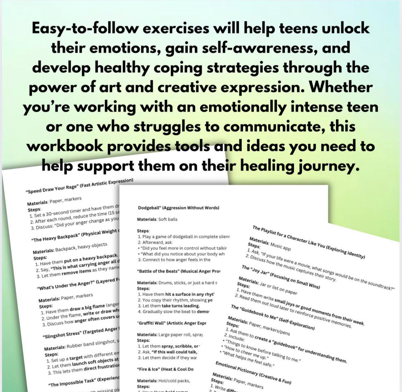 Teen Therapy Art and Play Therapy: Session Planning Creative Therapeutic Exercises