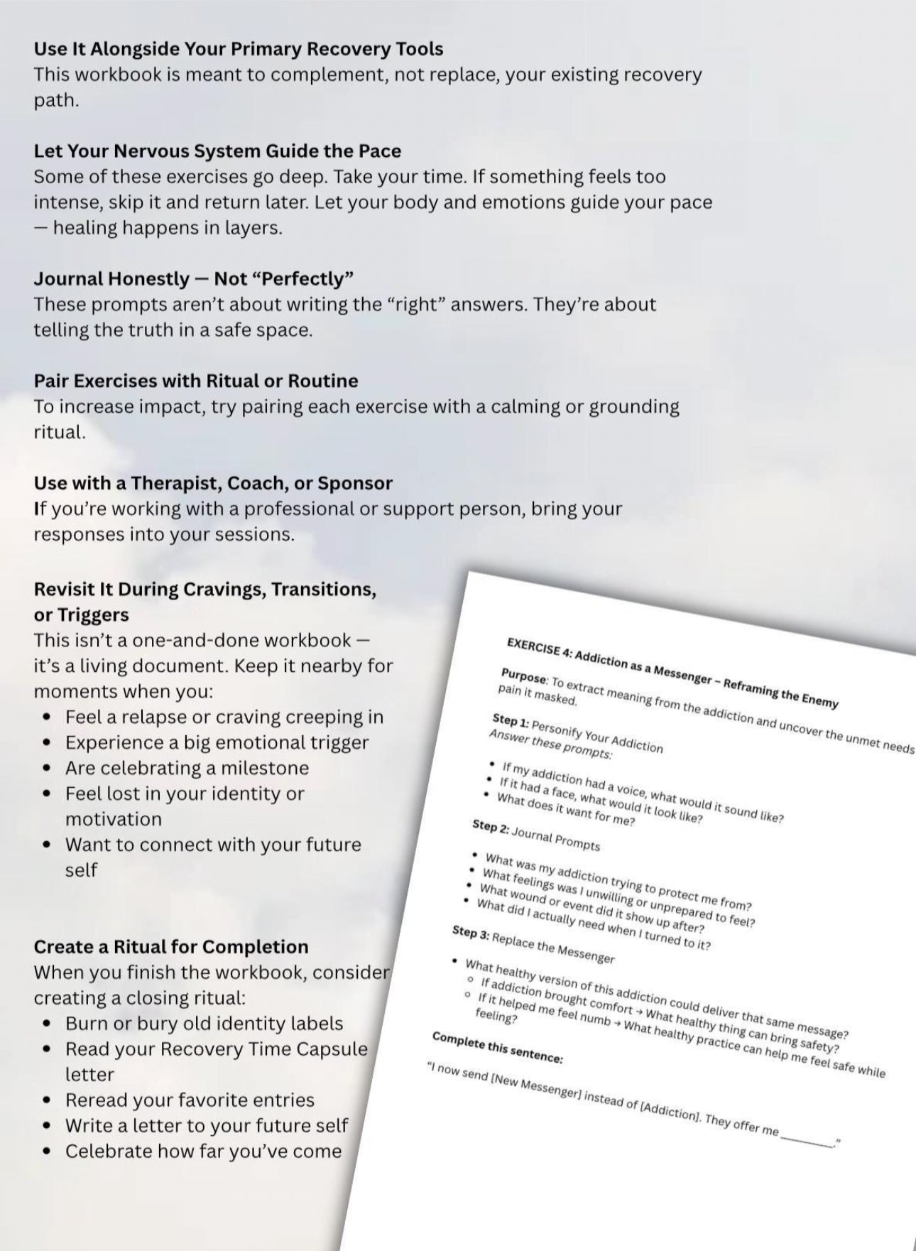 The Creative Recovery Workbook 10 Soulful Exercises to Support Addiction Healing Emotional & Spiritual Recovery