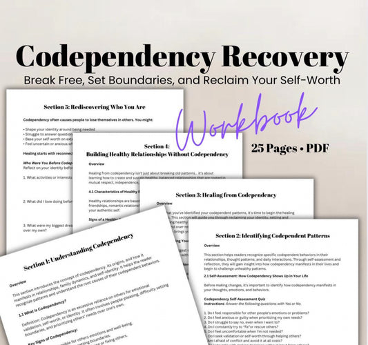 Codependency Recovery Workbook Set Boundaries Reclaim Your Self-Worth Healthy Relationships
