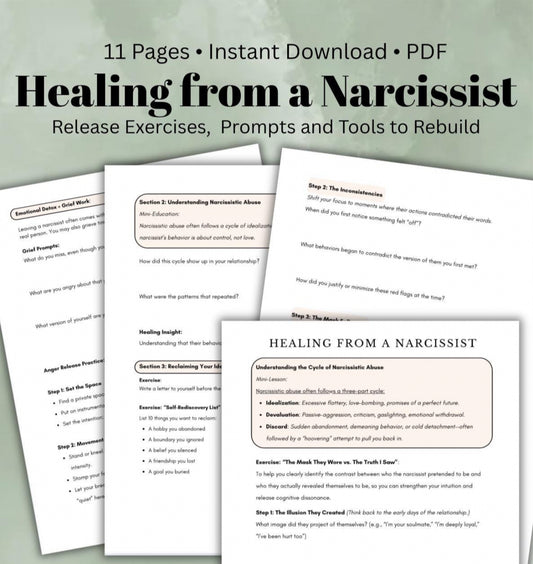 Healing from a Narcissist: A Guided Workbook for Reclaiming Your Self