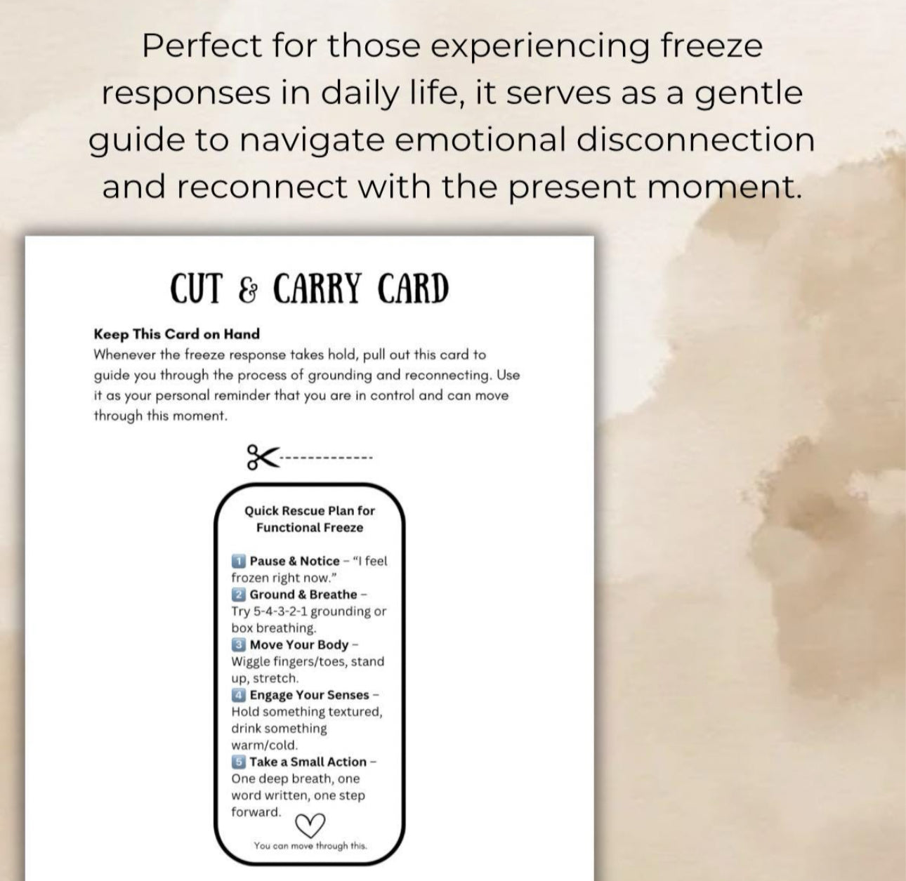 Functional Freeze Recovery Toolkit Trauma Healing Worksheets