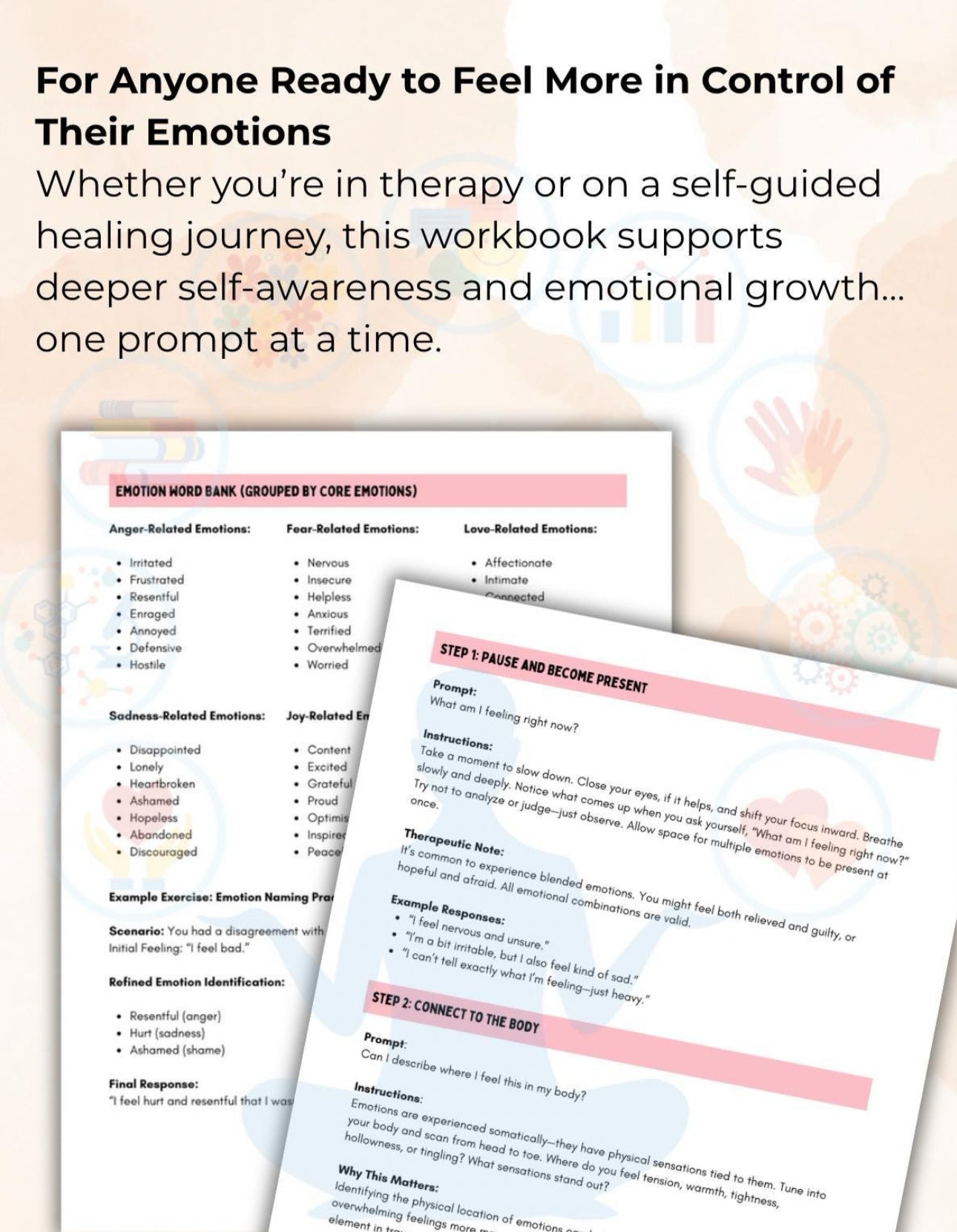 Feelings and Emotions Worksheets Emotional Awareness & Processing Workbook