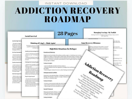 Addiction Roadmap to Recovery Relapse Support Workbook Family Support