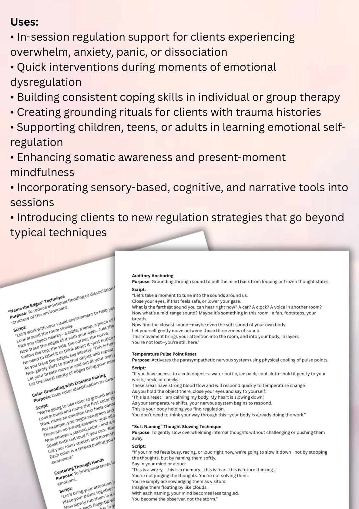 Grounding & Regulation Scripts